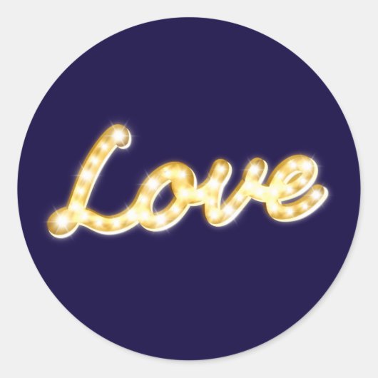 Rond Sticker d'amour Marquee Lights (Devant)
