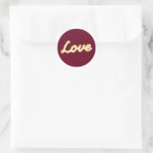 Rond Sticker d'amour Marquee Lights - marsala (Sac)