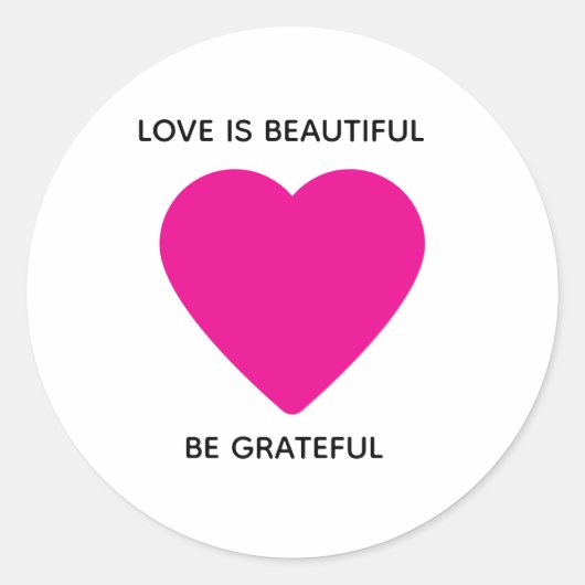 Rond Sticker d'amour mignon du coeur (Devant)