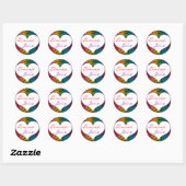 Rond Sticker d'amour Rainbow Glam (Feuille)