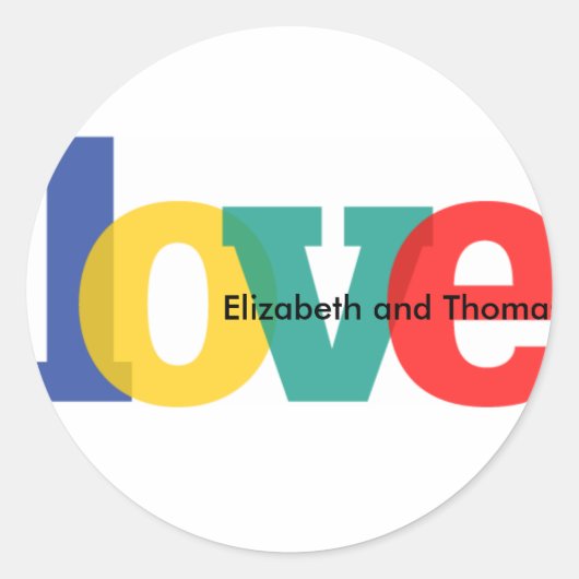 Rond Sticker d'amour transparent (Devant)