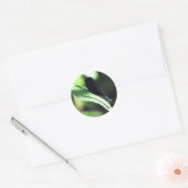 Rond Sticker Damselfly noir et bleu (Enveloppe)