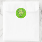 Rond Sticker Dancing Irish Shamrock n Roll 08 (Sac)