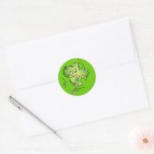 Rond Sticker Dancing Irish Shamrock n Roll 08 (Enveloppe)