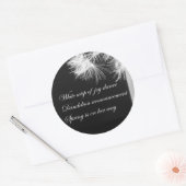 Rond Sticker Dandelion Haiku (Enveloppe)