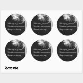 Rond Sticker Dandelion Haiku (Feuille)