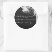 Rond Sticker Dandelion Haiku (Sac)