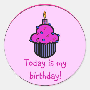 Rond Sticker d'anniversaire
