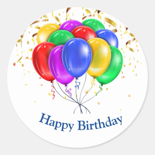 Rond Sticker d'anniversaire (Devant)