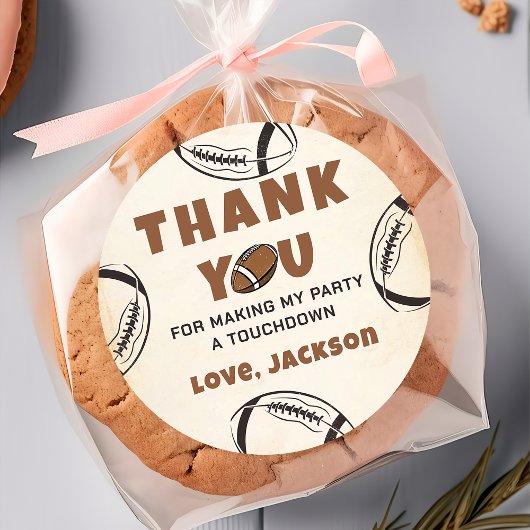 Rond Sticker d'anniversaire de football vintage