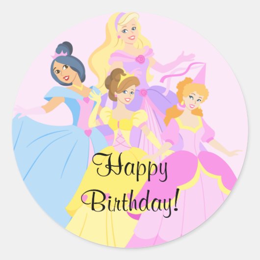 Rond Sticker d'anniversaire de la princesse royale (Devant)