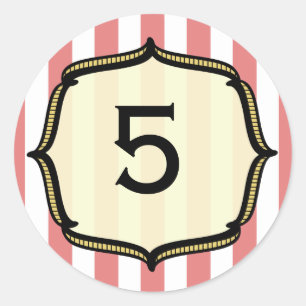 Rond Sticker d'anniversaire du cirque