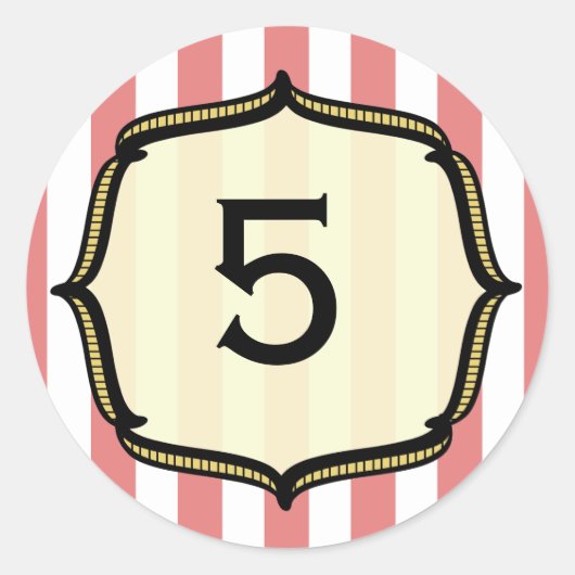 Rond Sticker d'anniversaire du cirque (Devant)