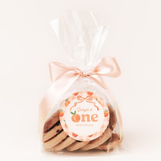 Rond Sticker d'anniversaire d'une pêche douce