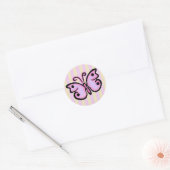 Rond Sticker d'anniversaire papillon (Enveloppe)