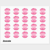 Rond Sticker d'anniversaire Polka Dot (Feuille)