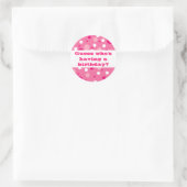 Rond Sticker d'anniversaire Polka Dot (Sac)