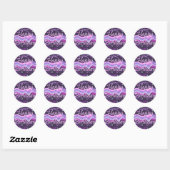 Rond Sticker d'anniversaire pour fille (Feuille)