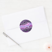 Rond Sticker d'anniversaire pour fille (Enveloppe)