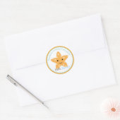 Rond Sticker d'Anniversaire sous la mer (Enveloppe)