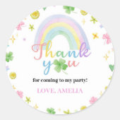 Rond Sticker d'anniversaire St. Patrick Lucky Un Étique (Devant)