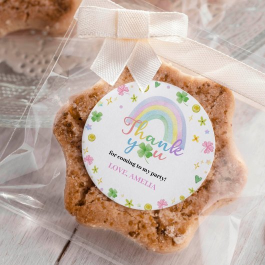 Rond Sticker d'anniversaire St. Patrick Lucky Un Étique