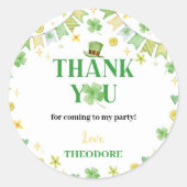 Rond Sticker d'anniversaire St. Patrick Lucky Un Étique (Devant)