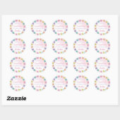 Rond Sticker d'anniversaire Sweetheart Candy Valentine (Feuille)
