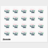 Rond Sticker d'anniversaire Wild One (Feuille)