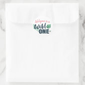 Rond Sticker d'anniversaire Wild One (Sac)