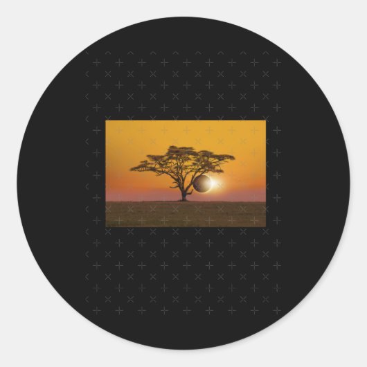 Rond Sticker d'arbre solaire Eclipse Thru (Devant)