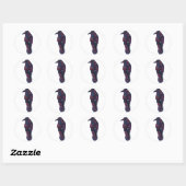 Rond Sticker Dark Crow Starscape (Feuille)