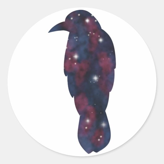 Rond Sticker Dark Crow Starscape (Devant)