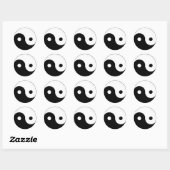 Rond Sticker d'art asiatique Yin & Yang (Feuille)