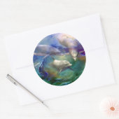 Rond Sticker d'art Dolphin Dream (Enveloppe)
