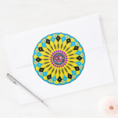 Rond Sticker d'art Mandala Oeil de Horus Sunflower (Enveloppe)