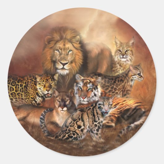 Rond Sticker d'art pour gros chats (Devant)