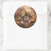 Rond Sticker d'art pour gros chats (Sac)