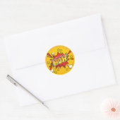 Rond Sticker d'art pour livres WOW Comic (Enveloppe)