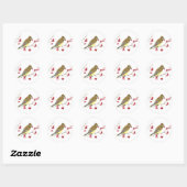 Rond Sticker d'art pour oiseaux en cèdre (Feuille)