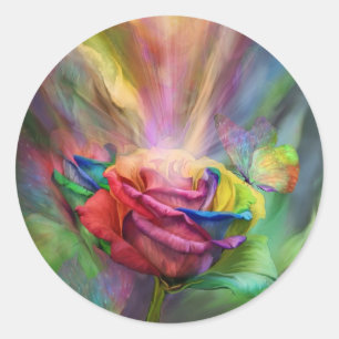 Rond Sticker d'art Rose de guérison