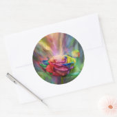 Rond Sticker d'art Rose de guérison (Enveloppe)