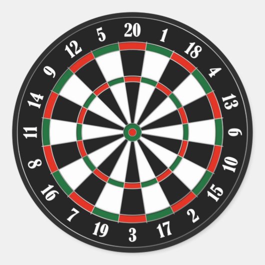 Rond Sticker Dartboard (Devant)