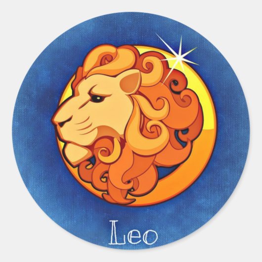 Rond Sticker d'astrologie Symbole lion Lion Lion Lion (Devant)