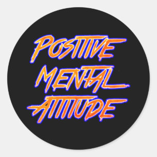 Rond Sticker d'attitude mentale positive
