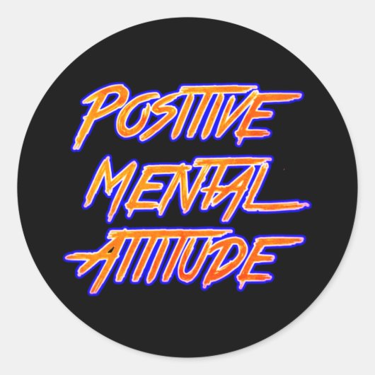 Rond Sticker d'attitude mentale positive (Devant)