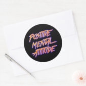 Rond Sticker d'attitude mentale positive (Enveloppe)