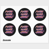 Rond Sticker d'attitude mentale positive (Feuille)