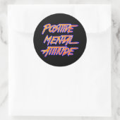 Rond Sticker d'attitude mentale positive (Sac)