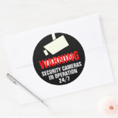 Rond Sticker d'avertissement d'arrondi de la caméra de  (Enveloppe)